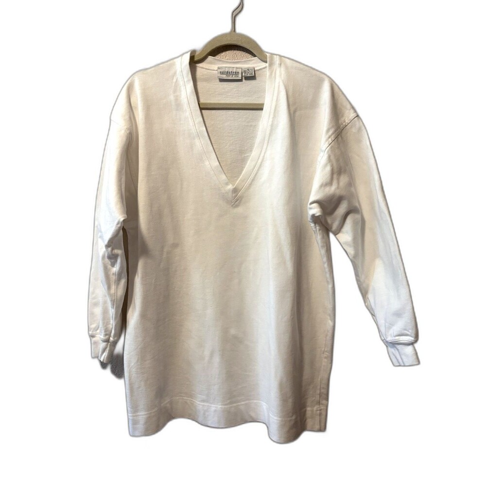 Nordstrom POV vintage white cotton sweatshirt size M